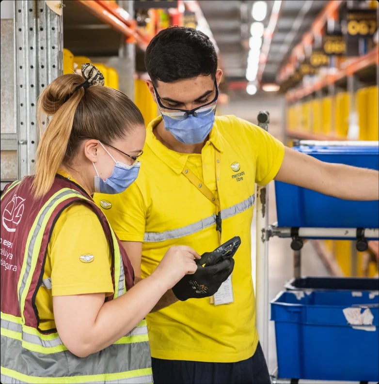 People working