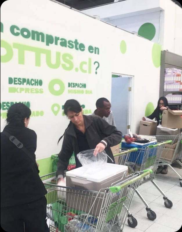 People working
