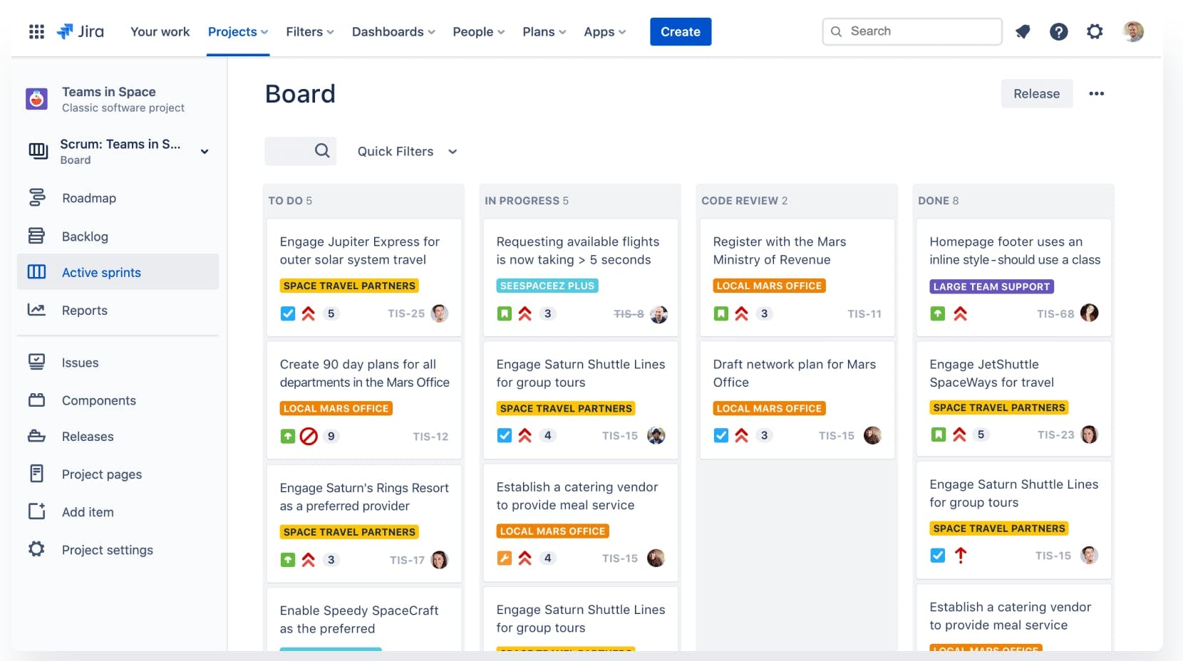 Jira board