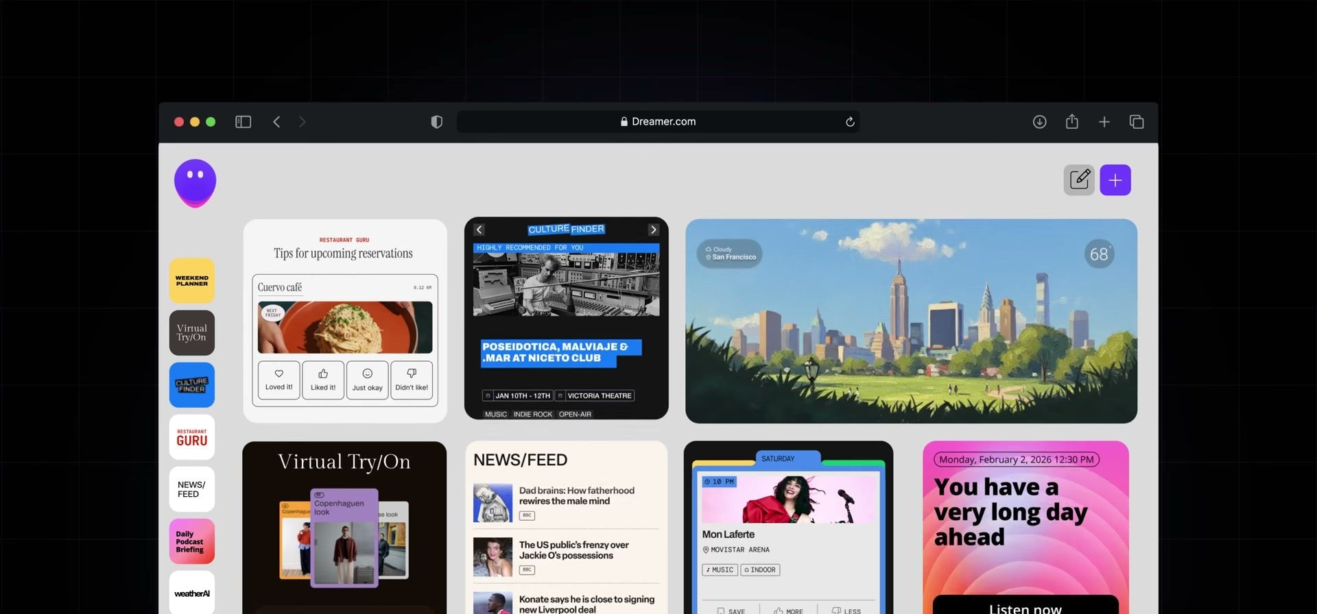 Dreamer dashboard